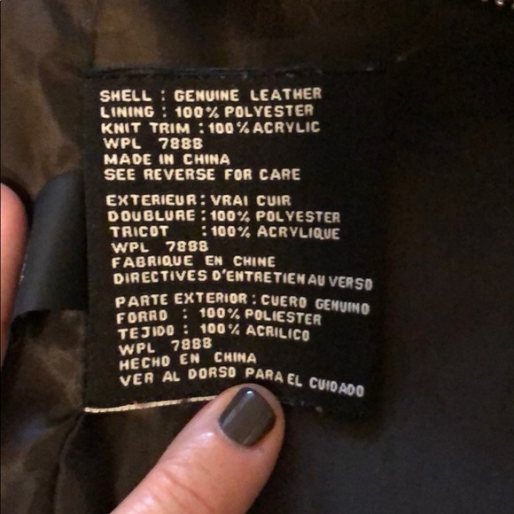 Michael Kors Brown leather jacket - Picture 7 of 8